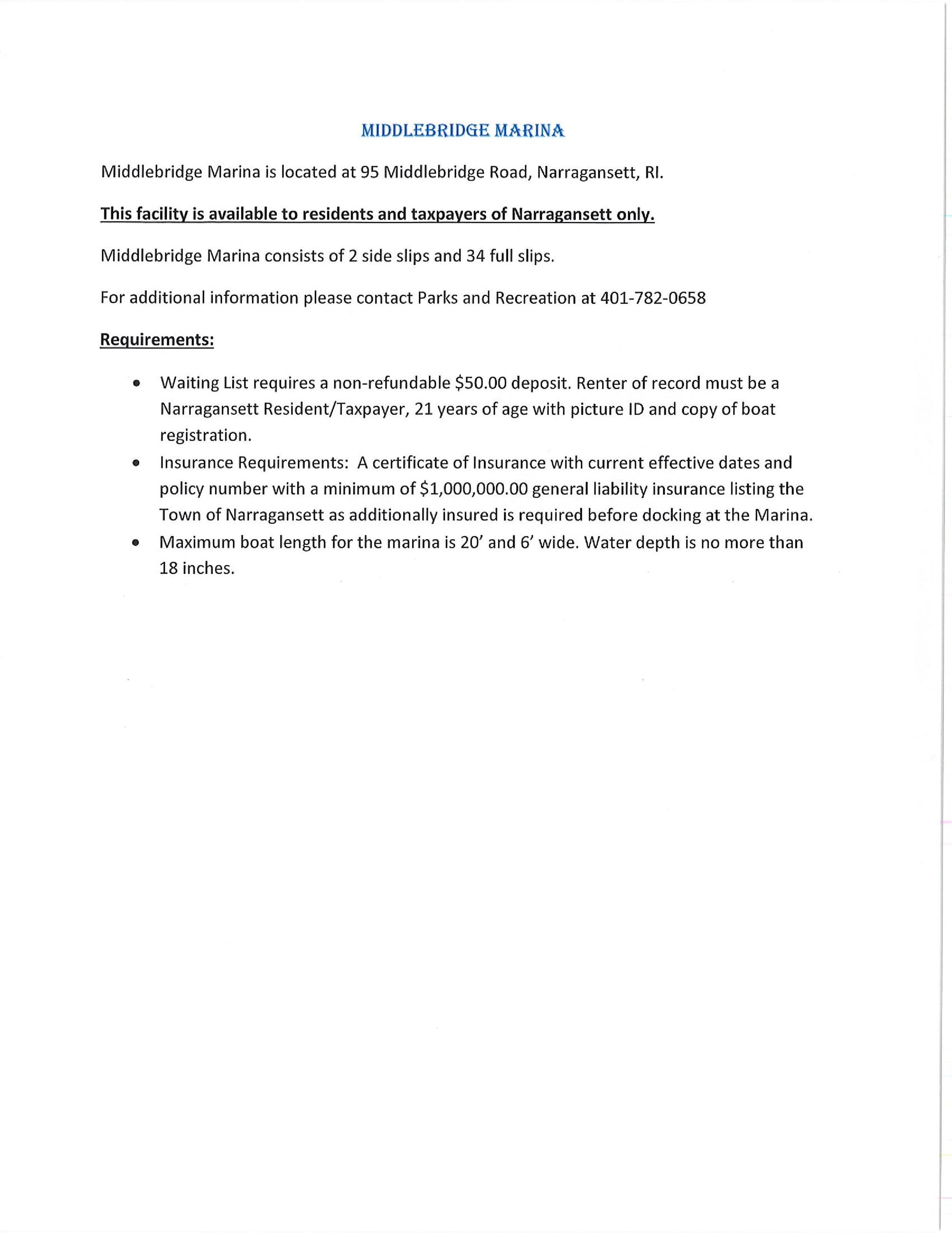 Middlebridge Marina regs for website