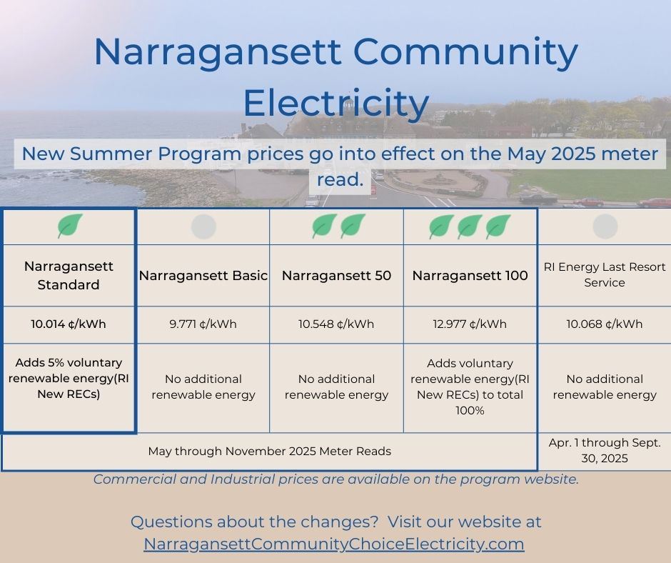 Narragansett Prices Spring 25